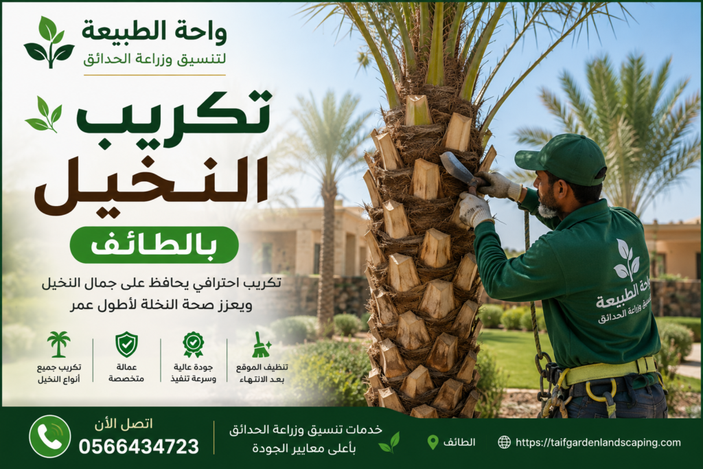تكريب النخيل بالطائف