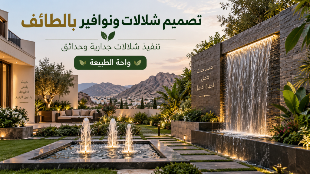 شركة تصميم شلالات بالطائف