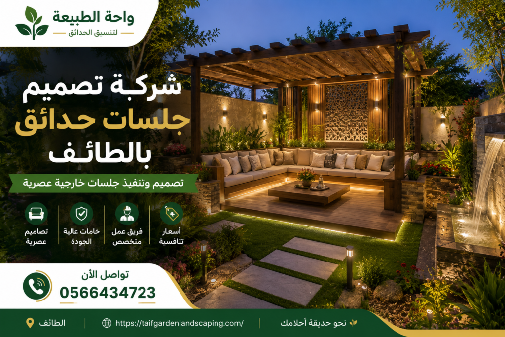 شركة تصميم جلسات حدائق بالطائف