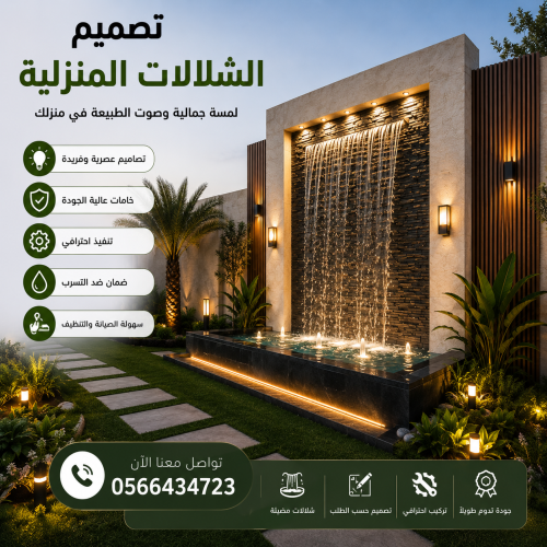 تصميم الشلالات المنزلية